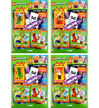 Lego Minecraft Serie 3 On Fire Trading Cards - las 4 Eco-Multipack