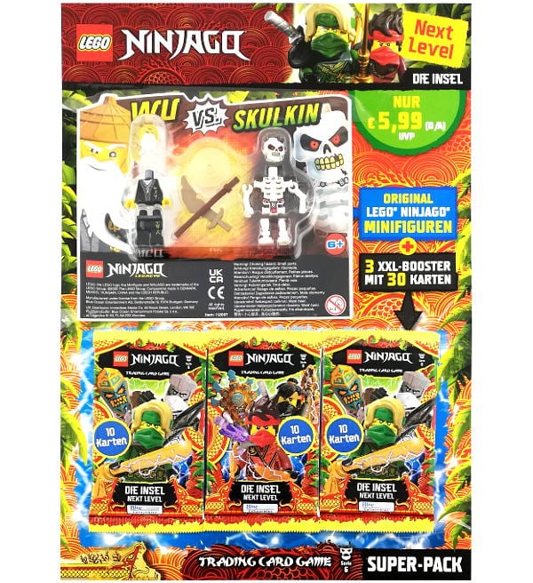 Entretener antiguo Saliente Lego Ninjago Serie 6 NEXT LEVEL Trading Cards - Super-Pack Wu vs. Skulkin, Stickerpoint Entretener antiguo Saliente Lego Ninjago Serie 6 NEXT LEVEL Trading Cards - Super-Pack Wu vs. Skulkin, Stickerpoint