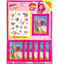 Mia and me - Mias Magische Einhörner Cromos - Multipack (7 sobres + 25 Tattoos)