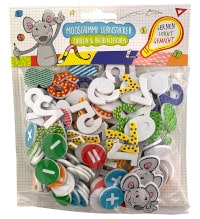 Pegatinas de aprendizaje de caucho esponjoso -Números y signos aritméticos