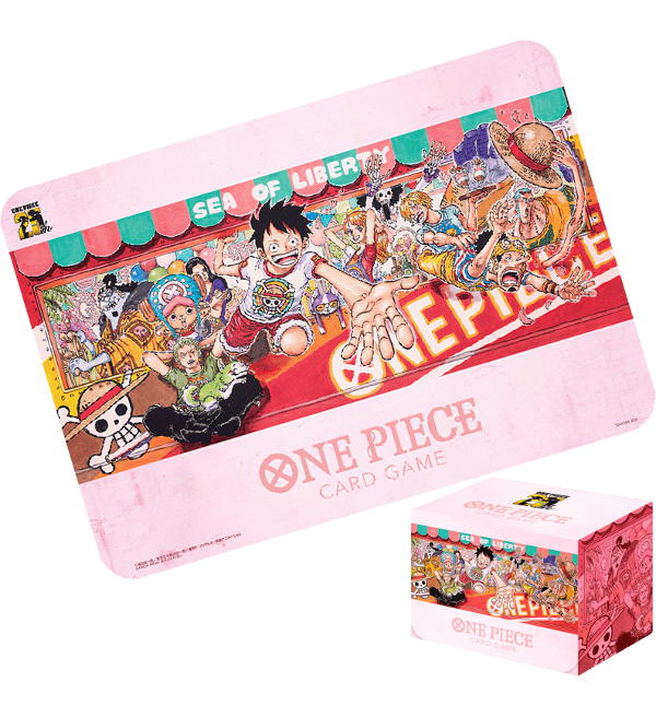 One Piece Card Game Playmat and Card Case Set 25th Edition, Stickerpoint