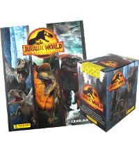 Panini Jurassic World 3 Cromos + Cards - Álbum alemán + Caja