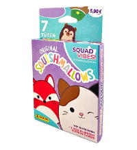 Panini Squishmallows Squad Vibes Cromos - Eco-Blister (=7 sobres + 1 Limited Edition Card)